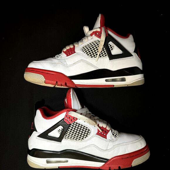 Nike Air Jordan 4 Retro OG Fire Red 2020 Men's Shoes - Size 5.5 - Picture 3 of 8